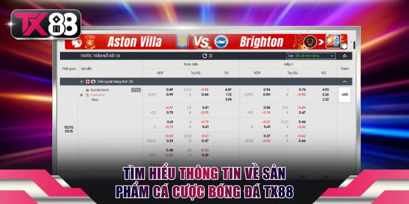 Tìm hiểu thông tin thú vị về sản phẩm cá cược bóng đá TX88